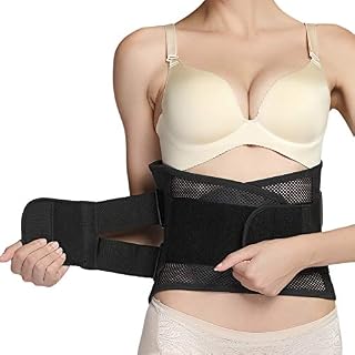 Neotech Care Adjustable Double Pull Lumbar Brace/Lower Back Belt, Black, Size S