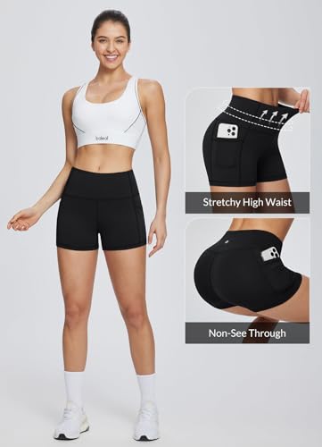 Image of baleaf Women's 8 inch / 5 inch / 3 inch Biker Shorts High Waist Yoga Workout Gym Running Volleyball Spandex Shorts with Pockets