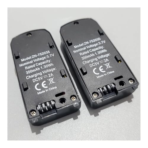 Batería de dron 3,7 V 350mAh 1,30WH recambio para cuadricóptero RC K100 MAX versión anterior 2 ud