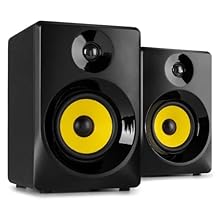 Powerful 100W Output – These active studio monitors provide 100W RMS power, delivering clear, balanced sound, ideal for music production, DJ monitoring, gaming, or home studio setups. Bluetooth Connectivity – Stream music wirelessly from any Bluetoot...