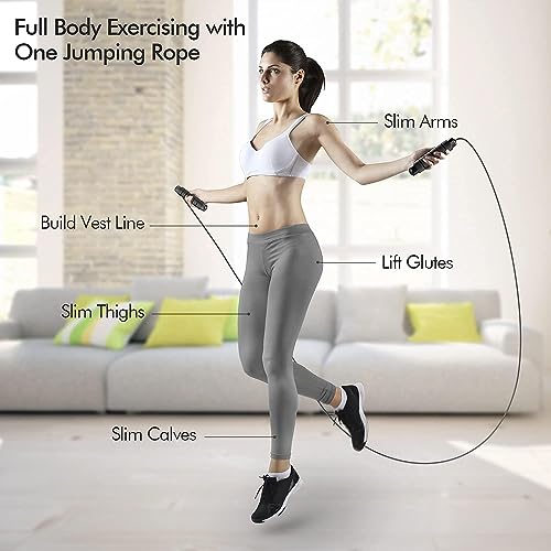 Image of Redify Skipping Rope Men and women and Children Exercise Rope for Exercise Workout & Weight LossTangle Free Jumping Rope for Kids Polyvinyl Chloride rope