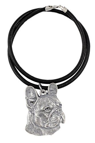 Preisvergleich Produktbild Französische Bulldogge, Silber beschichtet Halskette, Limitierte Edition, Art Dog