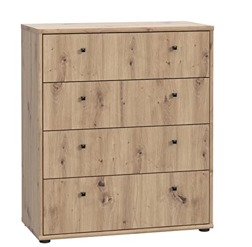 FORTE TEMPRA 2 Kommode mit 4 Schubladen, Holzwerkstoff, Artisan Eiche Dekor, (B x H x T) 73,7 x 85,5 x 34,8 cm FORTE TEMPRA 2 Kommode mit 4 Schubladen, Holzwerkstoff, Artisan Eiche Dekor, (B x H x T) 73,7 x 85,5 x 34,8 cm