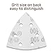 LEONTOOL 50 Pcs Triangle Sanding Pads 100 Grit 3-1/2 Inches Hook and Loop Triangle Sandpaper 6 Holes Oscillating Multitool Sanding Pads Detail Sander Sandpaper for Wood Metal Stone Polishing