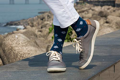 Image of Mint & Oak Long Socks For Men, Soft Cotton Calf Length Socks, Colorful Sock Gift For Men, Full Length & Odour Free, Funky Socks - Gift Box of 3