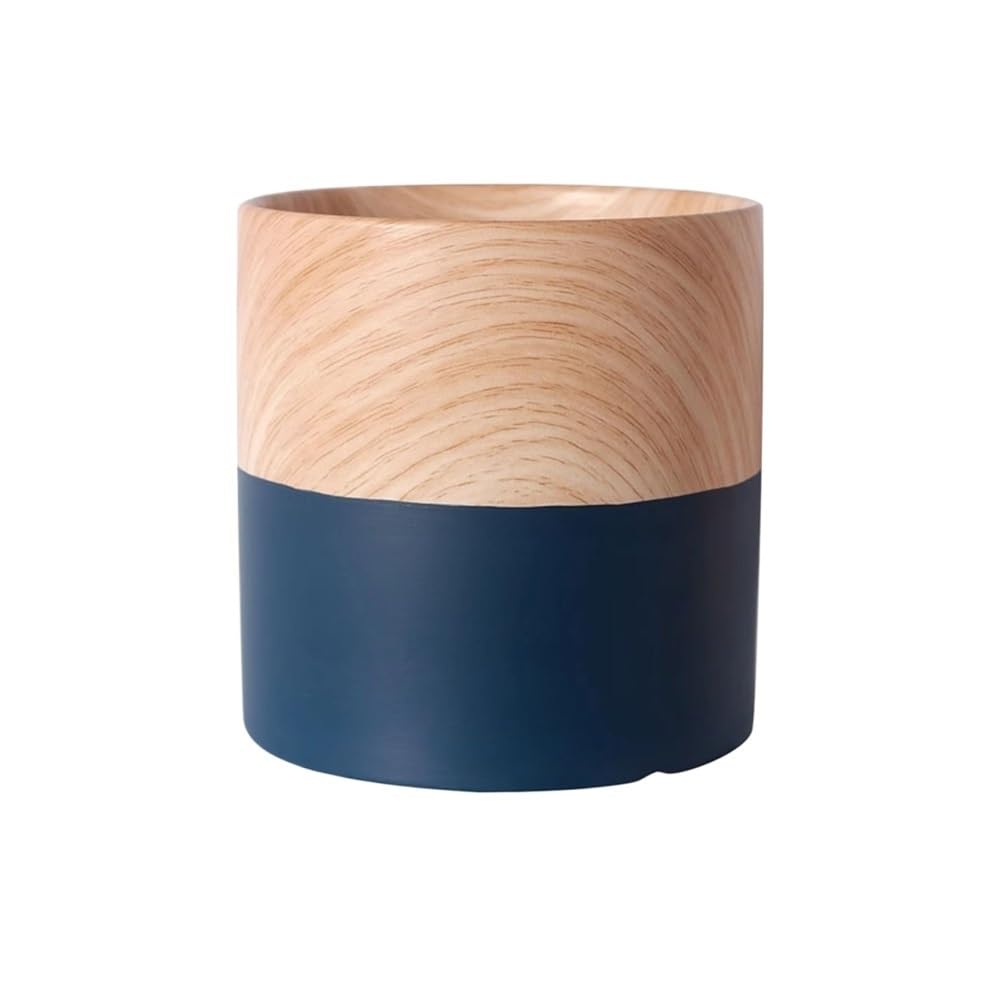 L8p2B5s7 Garden Pots Cylindrical Planter with Tray and Drainage Holes Ceramic Flower Pot for Indoor Outdoor