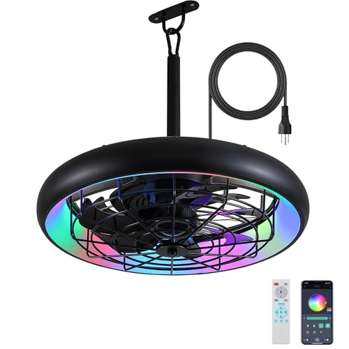 Netin 20" Outdoor Ceiling Fan with Lights, RGB & 3CCT