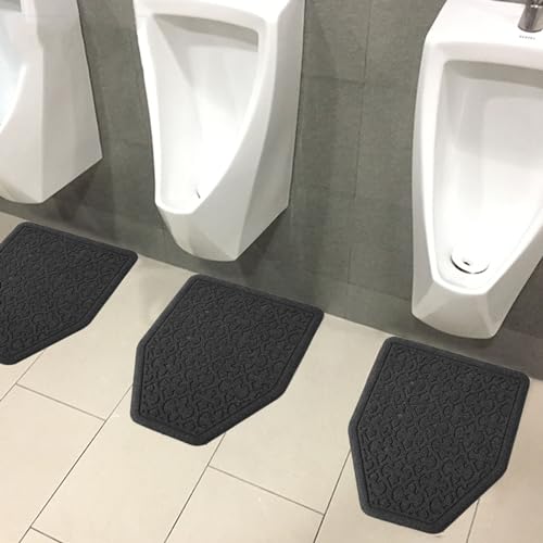 Tapis d'urinoir en polyester absorbant pour toilettes pour hommes gris
