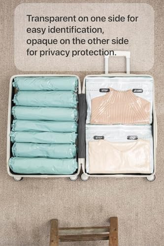 Vacuum Storage Bags for Clothing - NeatNest 6 Pack Roll-Up, 40×60cm (15.7"×23.6"), No Vacuum Needed, Compression Packing Bags for Clothes, Carry-On Luggage, Camping, and Travel — view 5