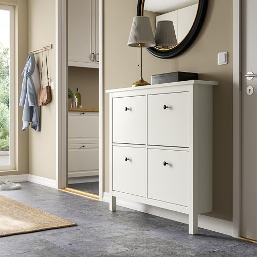 Meuble à chaussures 4 compartiments HEMNES pour entrée étroite