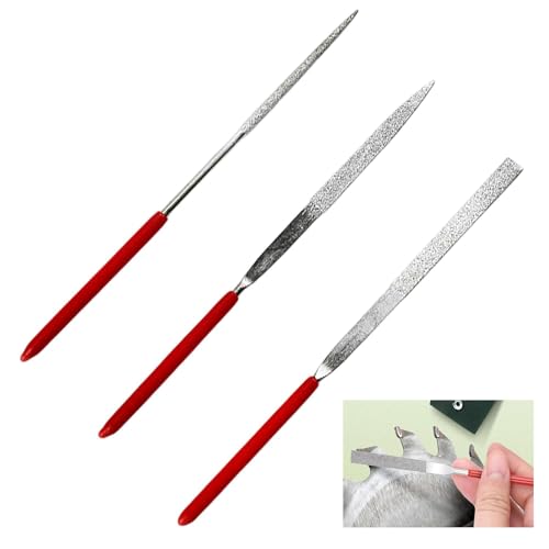 Diamond Needle File Set, 3 Pcs Miniature and Model Files, Small Metal File Set, Mini Needle Jewelry File Set for Metal, Wood Carving, Resin, Glass, Craft