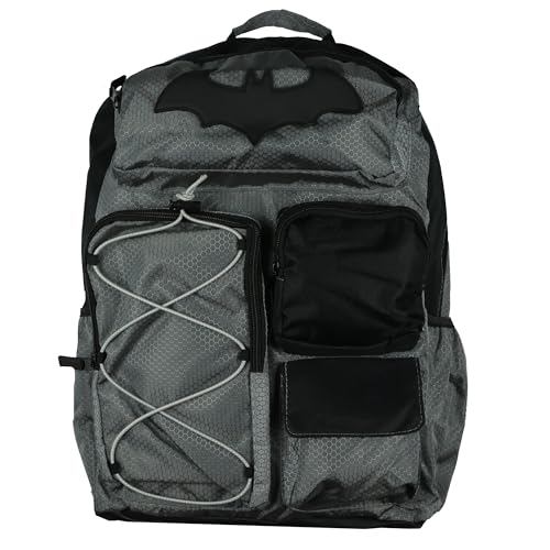 DC Comics Mochila Batman com símbolo de morcego utilitário para laptop mochila escolar