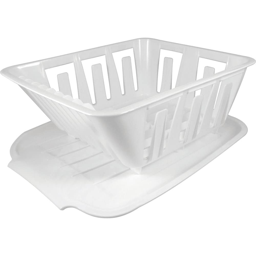 OP Products 77001 White Dish Drainer