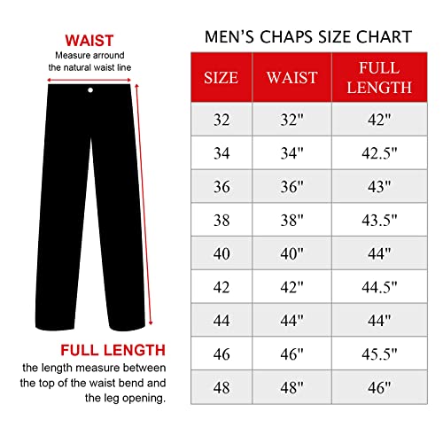 Motorcycle Leather Chaps/Pants For Men Biker Riding Cowboy Chaps Black Multi-Pocket Split Soft Leather Pants (As1, Numeric, Numeric_32, Regular, Regular, Black) #TOP5