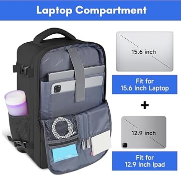 Taygeer Sac a Dos Voyage Cabine Avion, Bagage à Main 45x36x20 Easyjet, Sac à Dos pour Ordinateur Portable 15.6 Pouces USB Charging Port, Sac a Dos Voyage Femme Homme Collège Affaire Scolaire