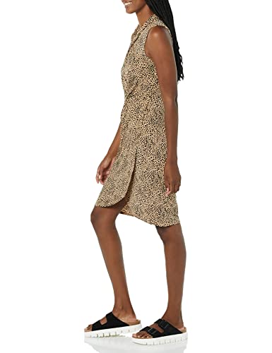 Image of Amazon Essentials Women's Sleeveless Faux Wrap Dress with Crossover Twist Neck