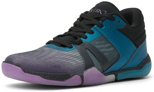 Xero Shoes Women's X1 Low Barefoot Basketball Shoes, Vivid Purple/Sea Moss, 9.5