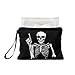 GIFTPUZZ Skeleton Zip Coin Purse Small Polyester Pouch for Men Small Change Purse Money Pouch Wristlet Soft Fabric Coin Wallet Fashion Money Bag Lightweight