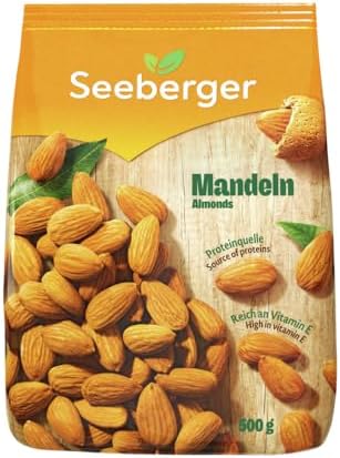 Seeberger Mandeln, Große, knackige Mandelkerne, ohne Zusätze (1 x 500 g)