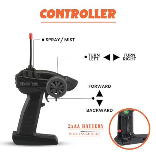 Image of Gooyo GY-45 Rechargeable Remote Control Rock Crawler Car with smoke | Monster Truck with spray for kids | RC Car 4x4 Off-Road Big Car Toy | High Speed | Orange Color | In-Built Battery | Gift Box Pack