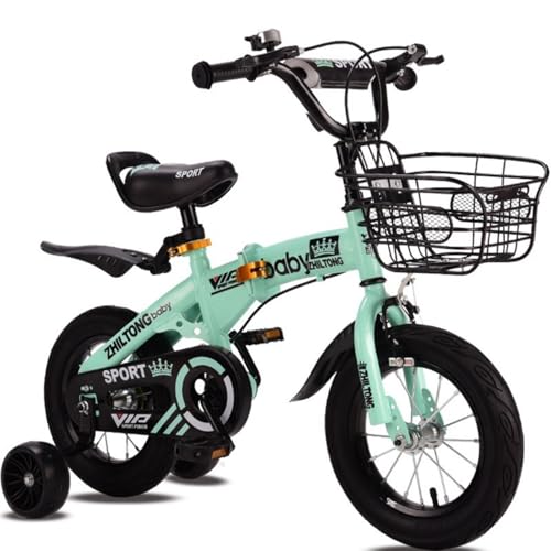 Tonain子ども自転車 可愛い キッズバイク 幼児用自転車12/14/16/18インチ 子供自転車 子供用自転車 折り畳み可能 幼児用車 ダブルブレーキ 滑り止め 耐磨 補助輪付き 折り畳み式 携帯やすい 組み立てやすい 誕生日プレゼントクリスマスプレゼ
