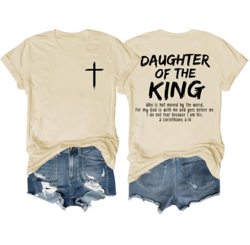Daughter of The King Shirt, Daughter of The King T-Shirt Jesus Tshirt Christian Graphic Tee Unisex