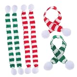 LIFKICH 6個 ミニクリスマススカーフ クリスマス枕 装飾 ミニクリスマスデコレーション クリスマスツリー クリスマスワインボトルカバー クリスマスパーティー用品 クリスマス スカーフ 布