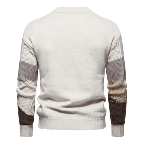 Men'S Autumn and Winter O-Neck Long-Sleeved Sweater Knitted Pullover Pattern Casual Warm Sweater3