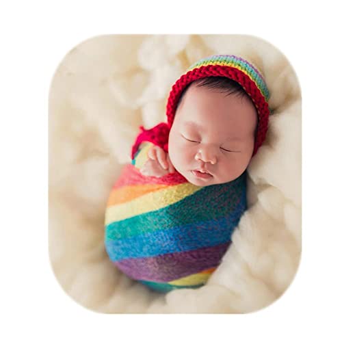 Image of Coberllus Newborn Baby Photo Props Wrap Cloth Blanket Swaddle for Boys Girls Photography Shoot (Multi)