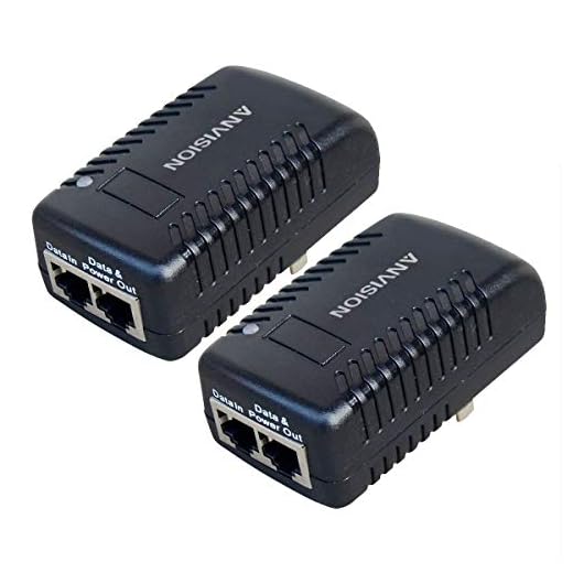 ANVISION 2-Pack 48V 0.5A PoE Power Adapter Supply Injector Ethernet with Wall Plug IEEE 802.3af Compliant 10/100Mbps for IP Voip Phones, Cameras, AP and More