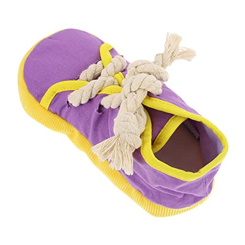 LIOOBO 1個 ペットのおもちゃ 小型犬用の犬用おもちゃ 噛む人 犬のおもちゃ 犬のきしむぬいぐるみ アニメーション わんわん 犬ぬいぐるみ 面白い 子犬 紫の,purple 布
