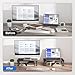 HUANUO Monitor Stand for Desk, Computer Monitor Stand Height Adjustable, Monitor Riser for 2 Monitors, Laptop Stand for Desk, 2 Pack, Black