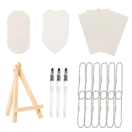 CBRPVT 28Pcs Creative Art Set with 12 Chains, 4 Hearts, 4 Circles, 4 Rectangles, Puffy Paint, Magic 3D Texture Painting Kit, Ideal for DIY Projects, Home Decor, and Artistic Activities