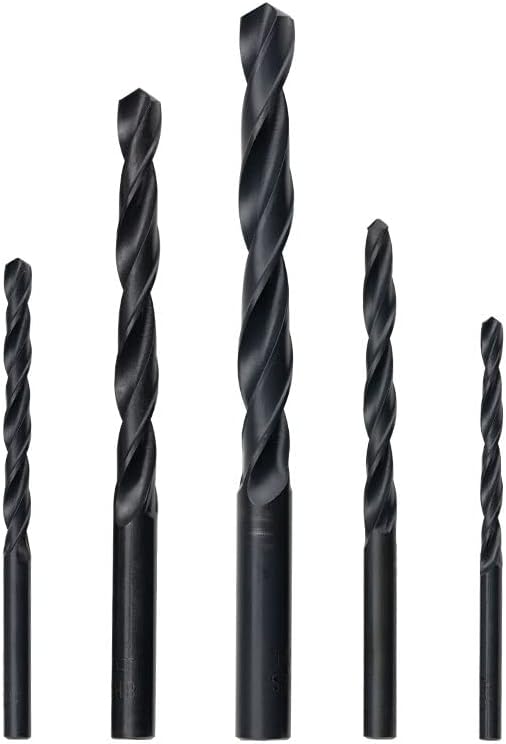 朝日ジア 5pcs / 10pcs1mm-14mm 17.5mm HSSストレートシャンクツイストドリルビットブラックコーティングス