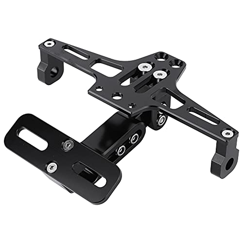 Support de plaque moto réglable alu avec lumière pour éliminateur d'aile arrière