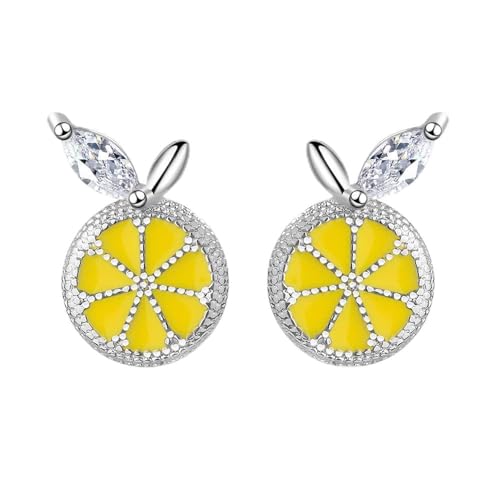 Boucles d'oreilles citron émail jaune pour ajouter une touche colorée aux looks de bureau