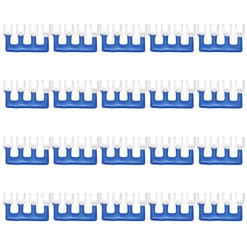 Borniers de type fourche 4 positions 15A 400V bleu TB-1504 pour machines