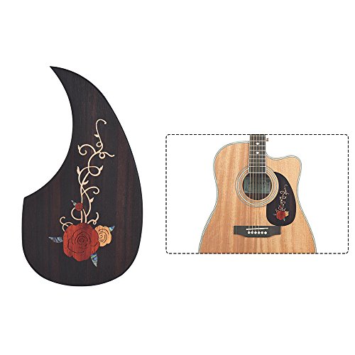 Festnight Garde Pickguard guitare en bois Pick pour 40 41 guitares acoustiques en bois ébène avec motif de fleurs… - Les Beatles, Paul McCartney, John Lennon, RIngo Starr, George Harrison Festnight Garde Pickguard guitare en bois Pick pour 40 41 guitares acoustiques en bois ébène avec motif de fleurs… – Image 4