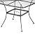 Four Seasons Courtyard Sleek Contemporary 42 Inch Outdoor Steel Mesh Square Top Bistro Style Patio Dining Table with Tapered Legs, Black