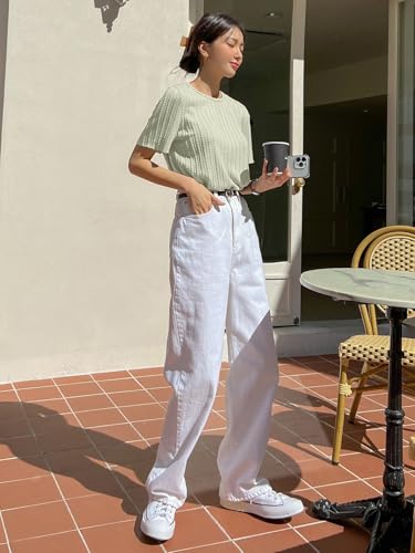 Image of GRECIILOOKS Women's Poly Cotton Regular Fit Crop Top, Loose Fit Oversized Shirts & Stylish Korean Tank Tops for Summer Wear (Available in Plus Size)
