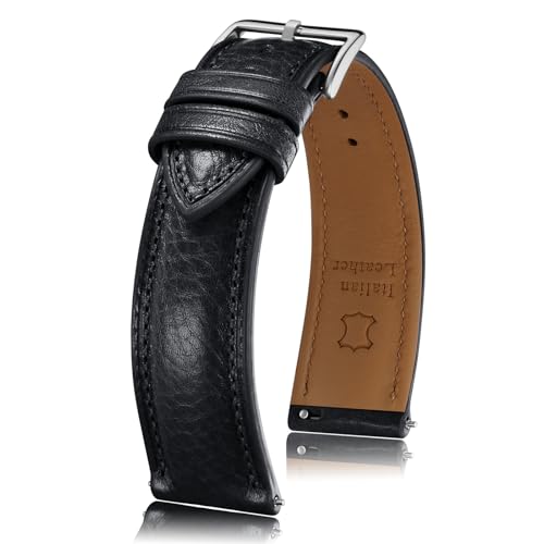 Image of Getalia Italian leather Watch Band Tuscany Natural Vegetable-Tanned Full Grain Genuine Leather,18mm 19mm 20mm 21mm 22mm Quick Release Replacement Watch Straps for Men and Women Thick and Soft