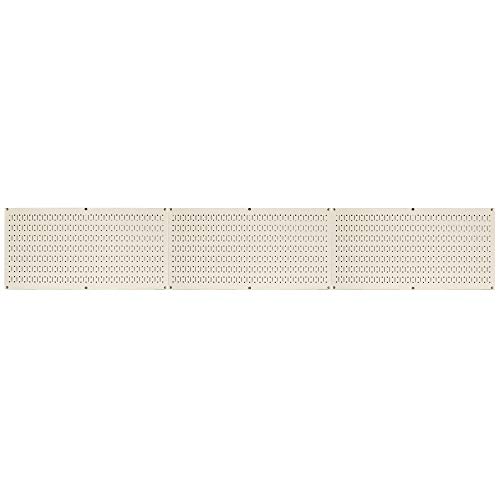 Wall Control Pegboard Value Pack - (3) Pack of Wall Control 16-Inch Tall x 32-Inch Wide Horizontal Metal Pegboards for Wall Home & Garage Tool Storage Organization (Beige Pegboard)