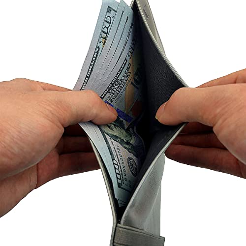 Fiboke Passport Holder Wallet With Money Pocket Combo Vaccine And Credit Card Holder, Rfid Blocking Travel Gift Set Airport Wallet Organizer With Luggage Tag And Silk Sleep Eye Mask(Grey) #TOP3