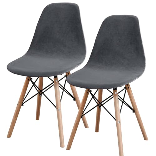 HLTQL Fundas para Sillas De Comedor Pack 4/2/6 Funda De Silla Nordica Terciopelo Fundas Sillas Ajustables Cocina ExtraíBles Y Lavables Cubiertas para Sillas (#6,2pcs)