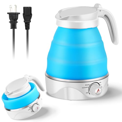 Portable Electric Travel Kettle, 600ml Collapsible...