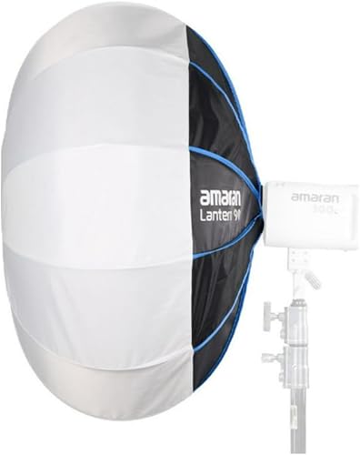 Amaran Lantern 90, 3ft(90cm) Omnidirectional Bowens Mount Soft Light Modifier for Ambient Lighting, Quick Build Design, Ideal for Studio, On-Location, and Large-Scale Video Content
