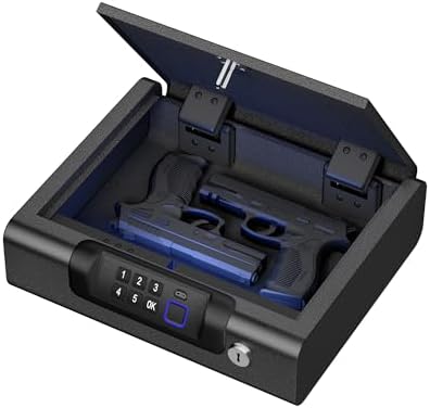 BILLCONCH Biometric Gun Safe for Handgun Fingerprint Digital PIN ...