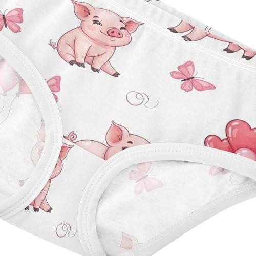 Toddlers Underwear Floral 2t Cotton Cute Panties Girl Bright Undies Kids Briefs Cute Pigs Pink Piglets White4