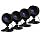 YOTON Indoor Security Camera 2.4GHz 4pcs, Baby Monitor, Pet Camera, Dog Cam, Night Vision, 2-Way Audio, Motion Detection, Works w/Alexa, Local Storage or Optional Cloud (Black)