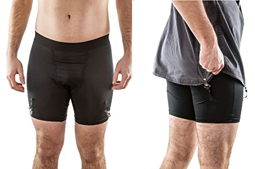 Boxer Homme Calçon Shirt Stays Porte Jarretelles Aide à Garder la Chemise à L'intérieur et Donne un Look Mince et Élégant Pour les Vêtements Professionnels Décontractés Sportifs ou Uniformes (M, Noir) Cover